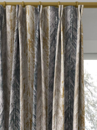Harlequin Walchia Made to Measure Curtains or Roman Blind, Charcoal/Mocha/Brass - thumbnail 4