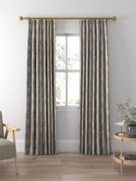 Harlequin Walchia Made to Measure Curtains or Roman Blind, Charcoal/Mocha/Brass - thumbnail 3