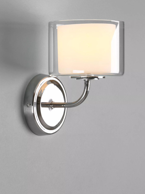Laura Ashley Southwell Glass Wall Light, Polished Chrome - image 1