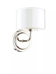 Laura Ashley Southwell Glass Wall Light, Polished Chrome - thumbnail 4
