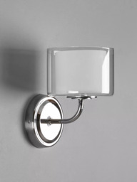 Laura Ashley Southwell Glass Wall Light, Polished Chrome - thumbnail 2