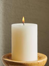 Neptune Blyton Unscented Wax Pillar Candle, 300g, Calico - thumbnail 2