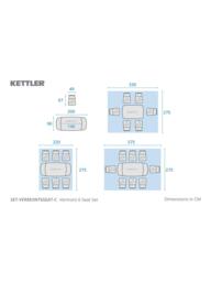 KETTLER Vermont 6-8 Seat Dining Set, Grey - thumbnail 6