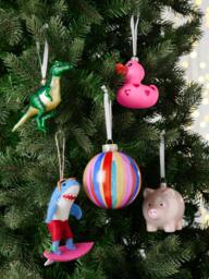 John Lewis The Enthusiast Piggy Bank Bauble, Pink - thumbnail 3