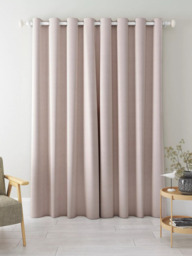 John Lewis Textured Weave Pair Blackout Lined Eyelet Curtains - thumbnail 4