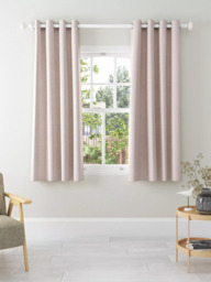 John Lewis Textured Weave Pair Blackout Lined Eyelet Curtains - thumbnail 3