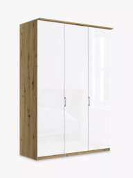 John Lewis Elstra 150cm Wardrobe with Glass Hinged Doors - thumbnail 1