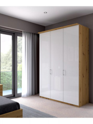 John Lewis Elstra 150cm Wardrobe with Glass Hinged Doors - thumbnail 3