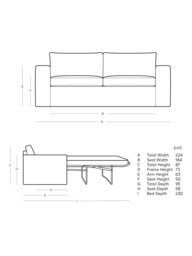 Swoon Evesham Large 3 Seater Sofa Bed - thumbnail 2