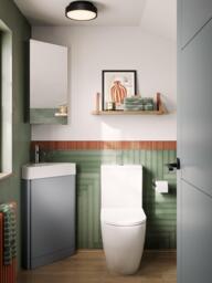 hib. Bathroom Mirrored Corner Cabinet - thumbnail 2