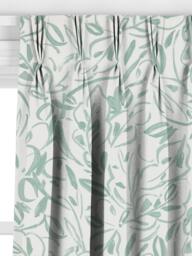 John Lewis Printed Leaves Made to Measure Curtains or Roman Blind, Dusty Green - thumbnail 6