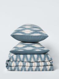 John Lewis Alta Pure Cotton Weave Duvet Cover Set, Blue - thumbnail 5