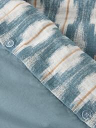 John Lewis Alta Pure Cotton Weave Duvet Cover Set, Blue - thumbnail 4