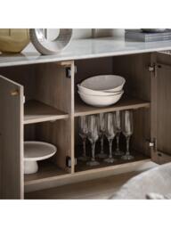 Gallery Direct Marmo Marble Top 3 Drawer Sideboard - thumbnail 3