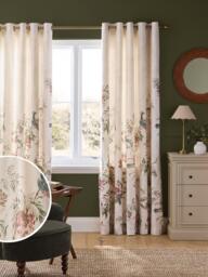 Laura Ashley Attleton Pair Lined Eyelet Curtains - thumbnail 2