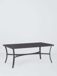 John Lewis Marlow Aluminium 6-Seater Rectangular Garden Dining Table & Chairs Set - thumbnail 2