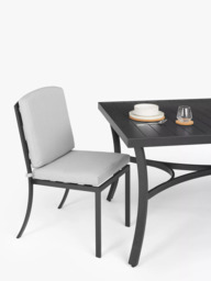 John Lewis Marlow Aluminium 6-Seater Rectangular Garden Dining Table & Chairs Set - thumbnail 3