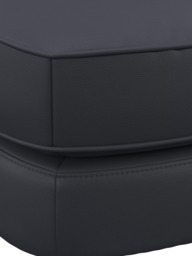 John Lewis Barbican Leather Footstool, Dark Leg - thumbnail 6
