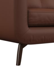 John Lewis Barbican Leather Armchair, Dark Leg - thumbnail 6