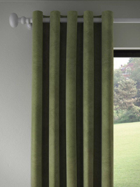 John Lewis Velvet Pair Lined Eyelet Curtains - image 1
