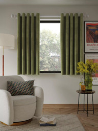 John Lewis Velvet Pair Lined Eyelet Curtains - thumbnail 6