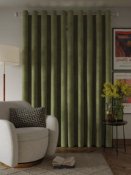 John Lewis Velvet Pair Lined Eyelet Curtains - thumbnail 5