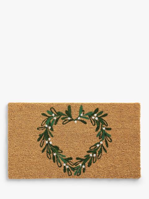 John Lewis Mistletoe Heart Door Mat - image 1