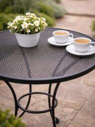 KETTLER Arna 2-Seater Round Garden Bistro Table & Chairs Set, Dark Grey - thumbnail 4