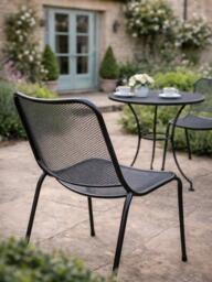 KETTLER Arna 2-Seater Round Garden Bistro Table & Chairs Set, Dark Grey - thumbnail 3