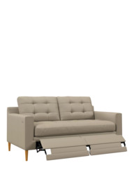 John Lewis Draper II Motion Medium 2 Seater Leather Sofa, Light Leg - thumbnail 1