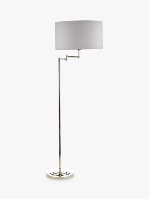 Laura Ashley Marlowe Swing Arm Floor Lamp, Polished Nickel - image 1