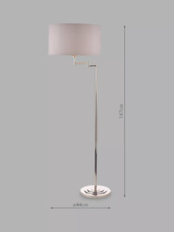 Laura Ashley Marlowe Swing Arm Floor Lamp, Polished Nickel - thumbnail 5