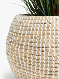 John Lewis Seagrass Indoor Planter, Natural / White - thumbnail 2