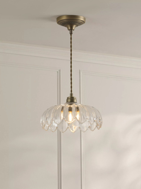 Laura Ashley Bexwell Pendant Ceiling Light, Antique Brass - image 1