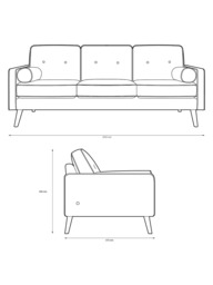 G Plan Vintage The Sixty Five Large 3 Seater Sofa - thumbnail 2