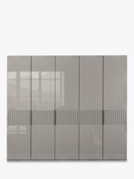 John Lewis Newlyn 2.5m Hinged Wardrobe with 5 Glass Doors - thumbnail 4