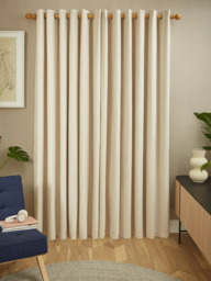 John Lewis Chenille Pair Blackout/Thermal Lined Eyelet Curtains - thumbnail 5