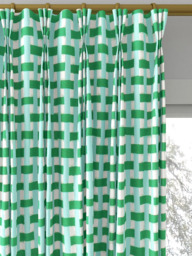 Harlequin x Sophie Robinson Basket Weave Made to Measure Curtains or Roman Blind, Emerald/Aquamarine - thumbnail 6
