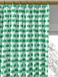 Harlequin x Sophie Robinson Basket Weave Made to Measure Curtains or Roman Blind, Emerald/Aquamarine - thumbnail 2