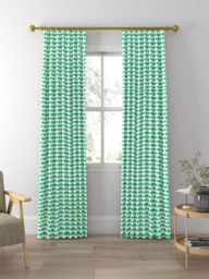 Harlequin x Sophie Robinson Basket Weave Made to Measure Curtains or Roman Blind, Emerald/Aquamarine - thumbnail 3
