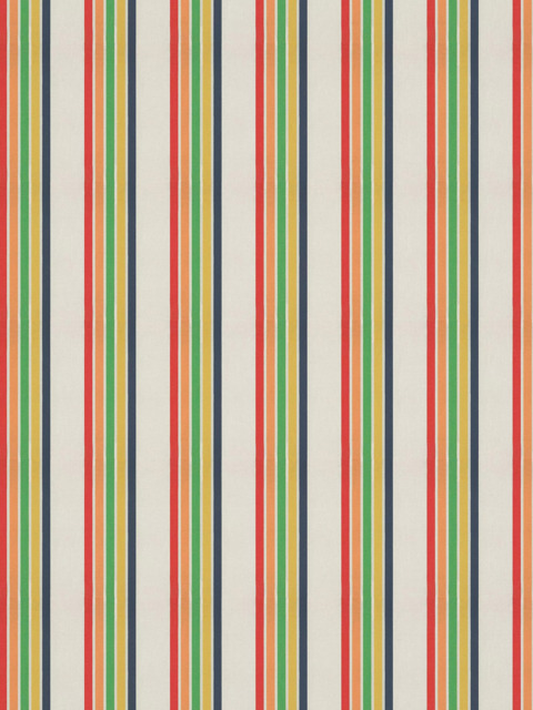 Harlequin Helter Skelter Stripe Made to Measure Curtains and Roman Blind, Navy/Poppy/Apricot - image 1