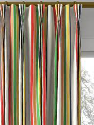 Harlequin Helter Skelter Stripe Made to Measure Curtains and Roman Blind, Navy/Poppy/Apricot - thumbnail 6