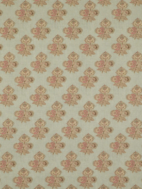 GP & J Baker Poppy Paisley Made to Measure Curtains or Roman Blind, Aqua - image 1