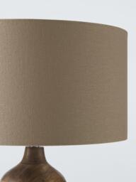 John Lewis Kerala Grooved Table Lamp, Mangowood - thumbnail 4