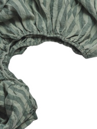 Piglet in Bed Pembroke Stripe Linen Blend Fitted Sheet - thumbnail 3