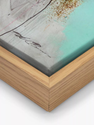 John Lewis Natasha Barnes 'Homeward Bound' Abstract Framed Canvas Print, 106 x 106cm, Green/Multi - thumbnail 3
