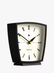 Newgate Clocks Odyssey Silent Sweep Analogue Mantel Clock, 20cm, Black - thumbnail 2