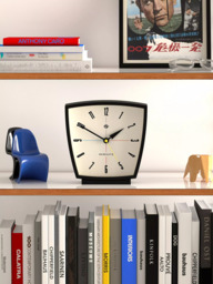 Newgate Clocks Odyssey Silent Sweep Analogue Mantel Clock, 20cm, Black - thumbnail 3