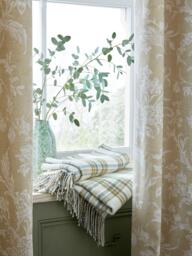 Laura Ashley Lloyd Pair Lined Eyelet Curtains, Caramel - thumbnail 5