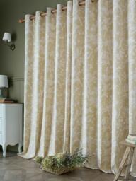 Laura Ashley Lloyd Pair Lined Eyelet Curtains, Caramel - thumbnail 2